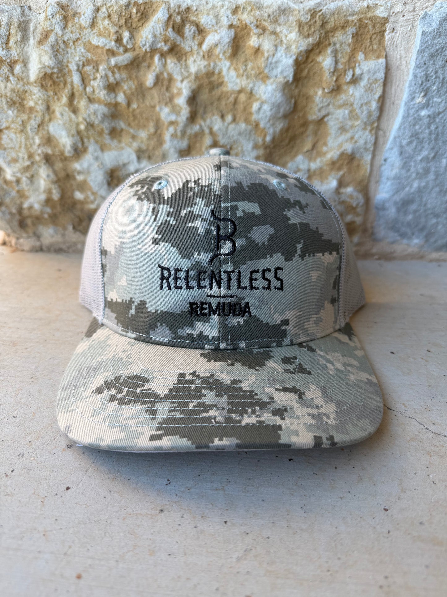 RELENTLESS REMUDA LOGO HATS-MESH BACK